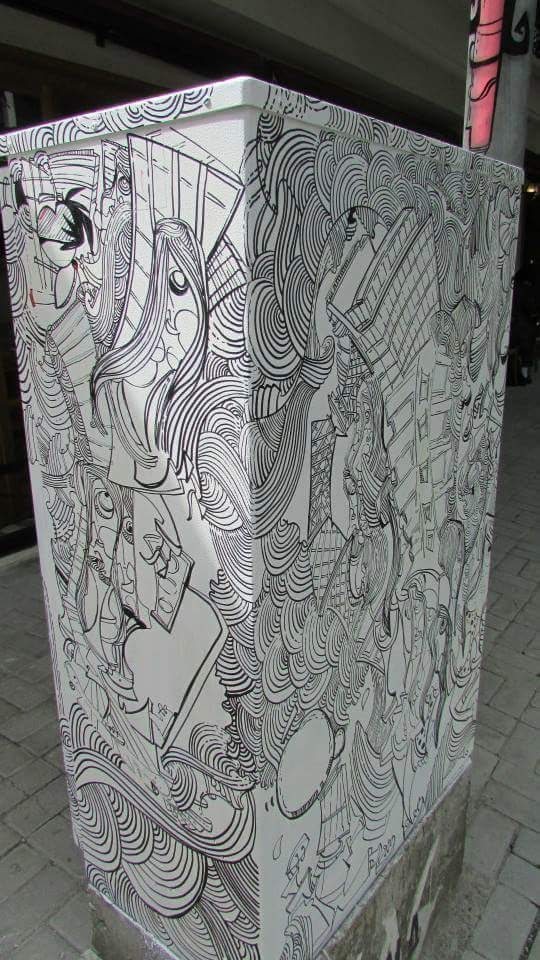 Desenho em parede / processo / arquivo do artista
