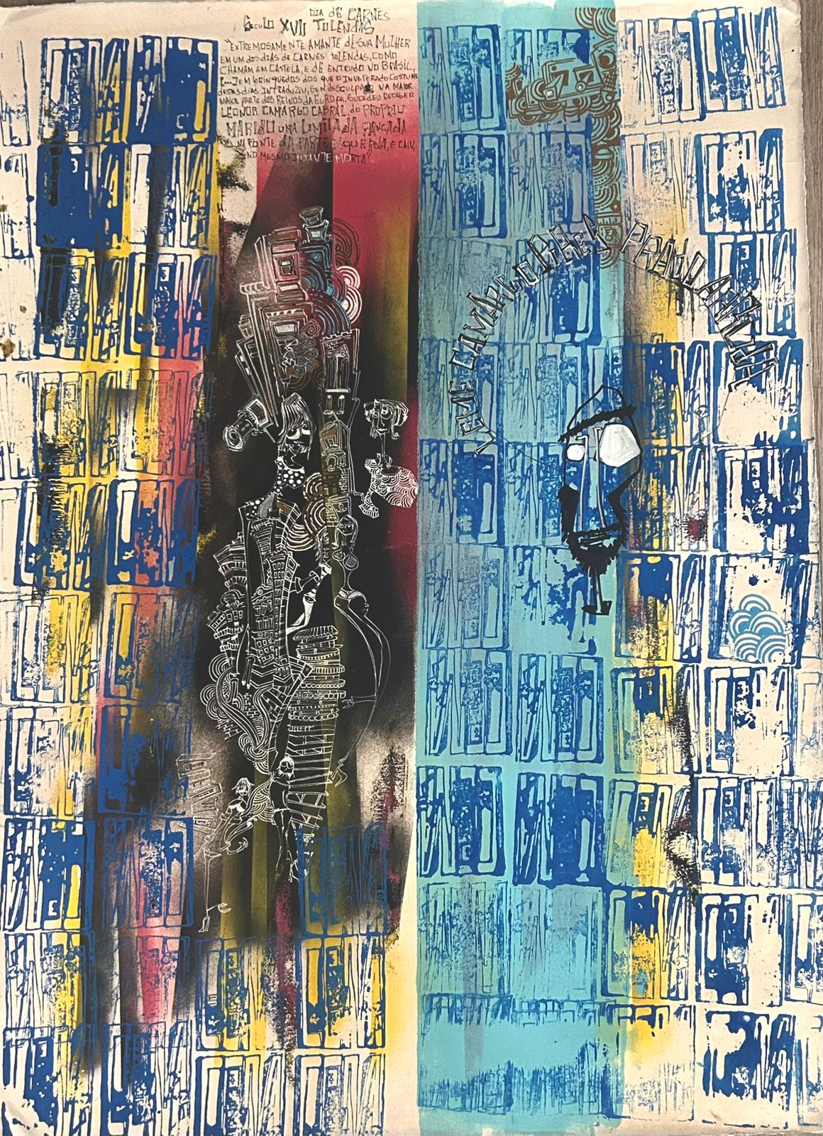 Work on paper created by Marcelo Zuffo in Miami, composition 7