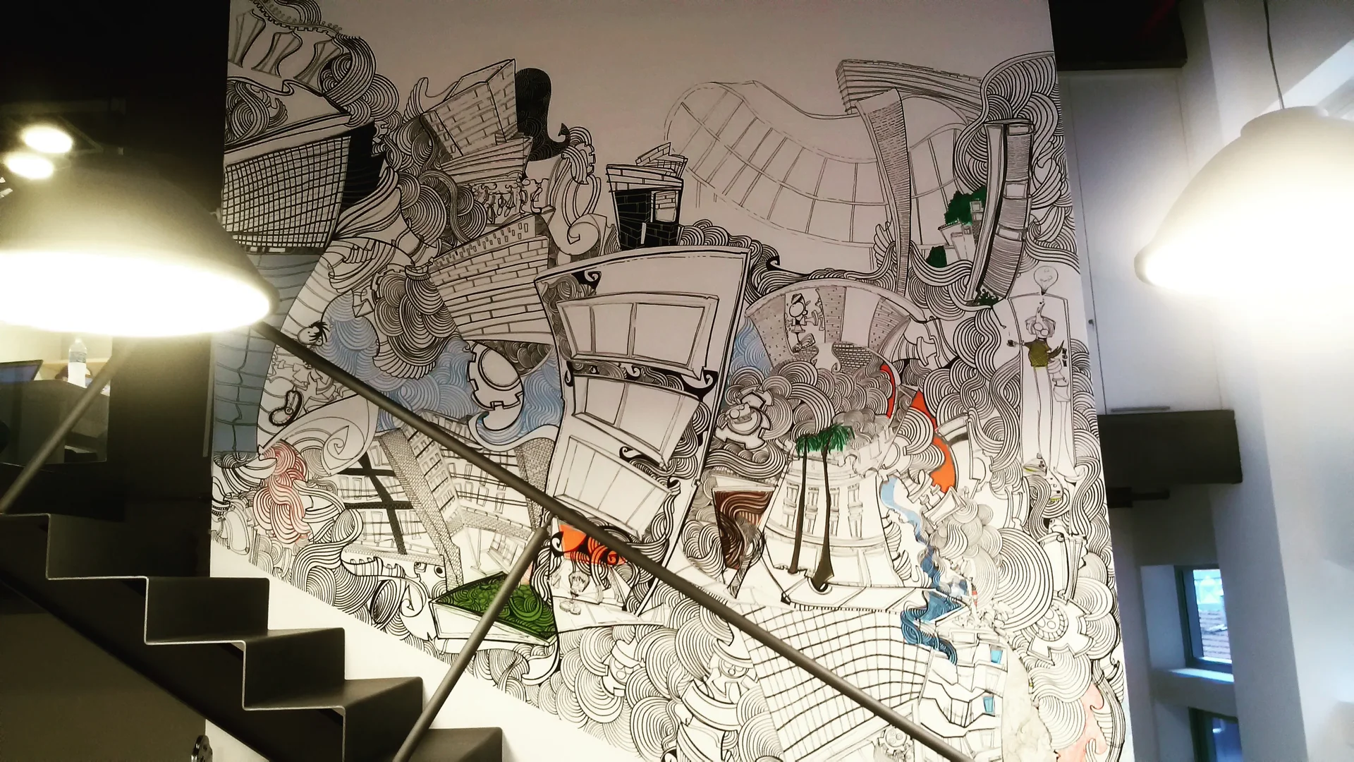 Art integrated into the architecture of Matrix Lab