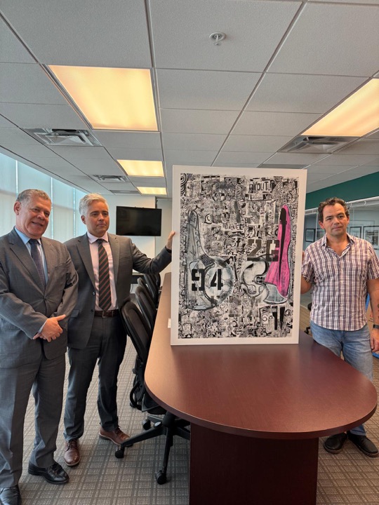 Artwork by Marcelo Zuffo delivered to the Consulate General of Brazil in Miami
