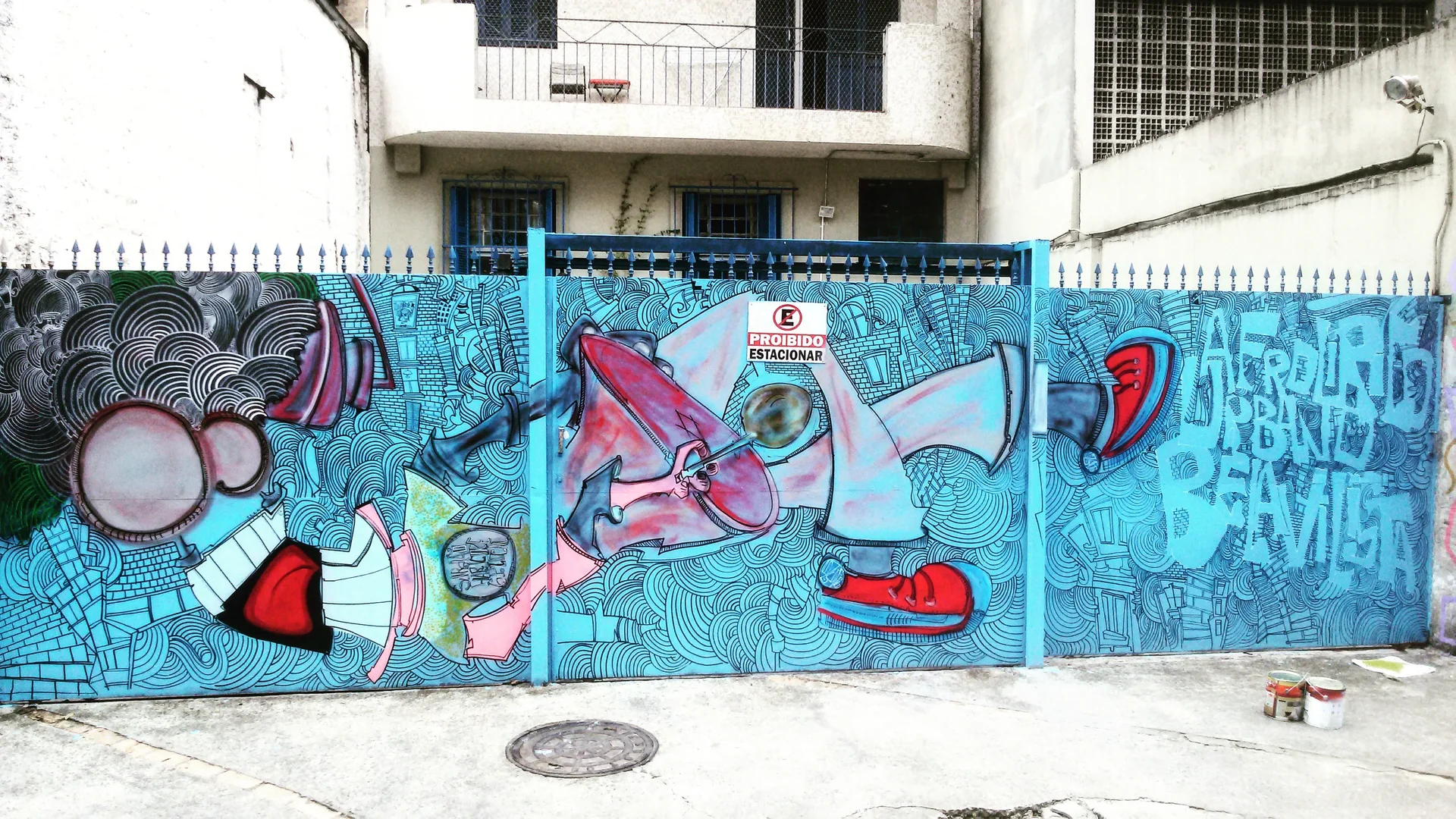 Freestyle azul na Bela Vista, São Paulo, 2017