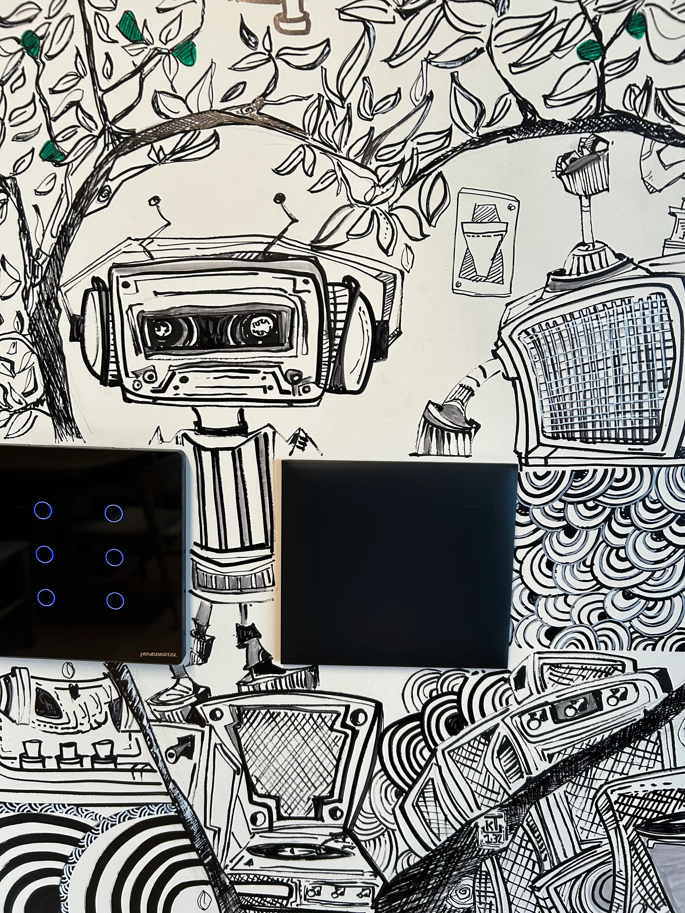 Detalhe de desenho e automação residencial na Vila Mariana
