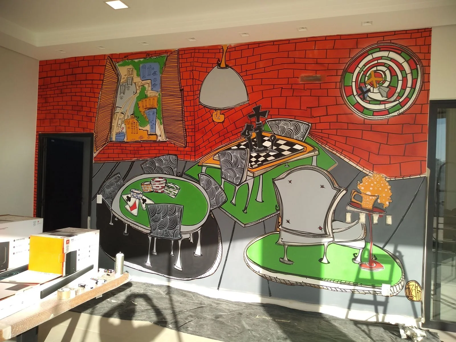 Uma sala que recebe a casa, intervenção residencial em Andradina, 2019